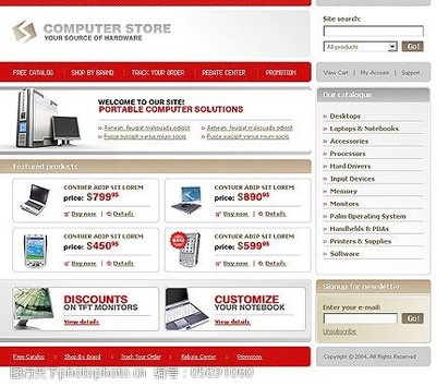 电子产品网页模版图片素材 网页设计的核心要素与视觉构建