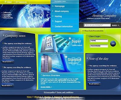 欧美风格电脑主机网页模板设计指南